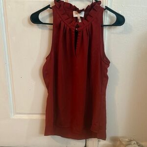 Laundry by Shelli Segal Burgundy Tank Blouse | XS